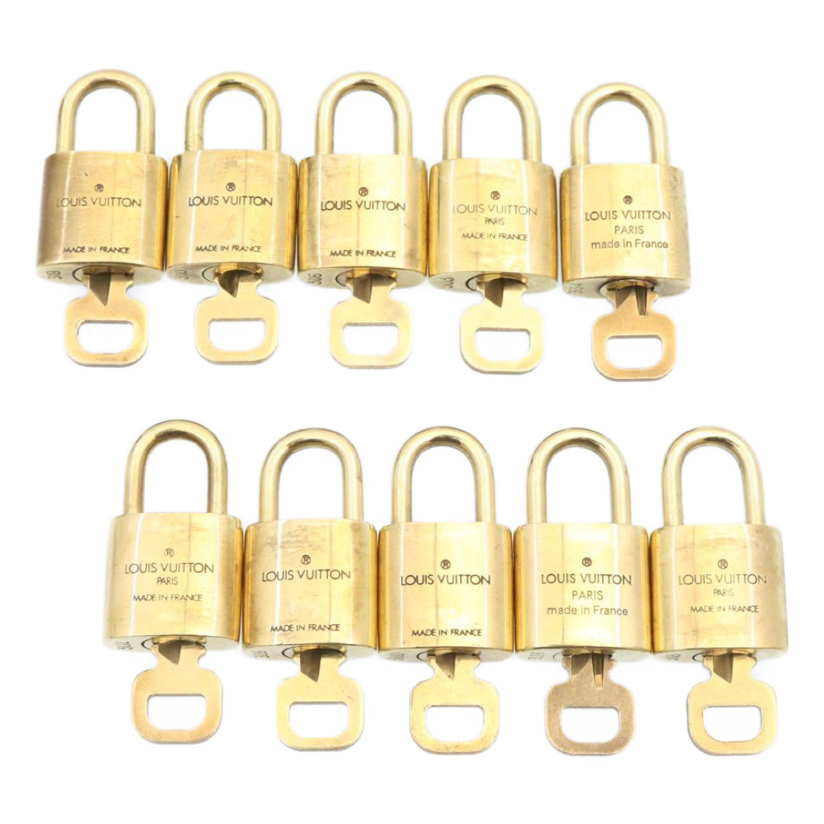 LOUIS VUITTON Padlock 10set Gold Tone LV am1429g