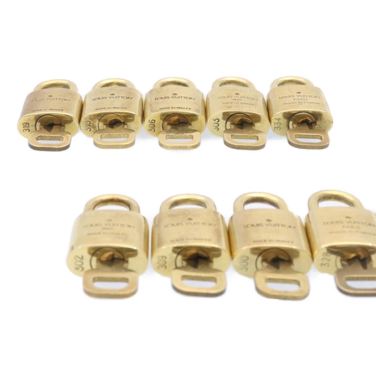 LOUIS VUITTON Padlock 10set Gold Tone LV am1429g