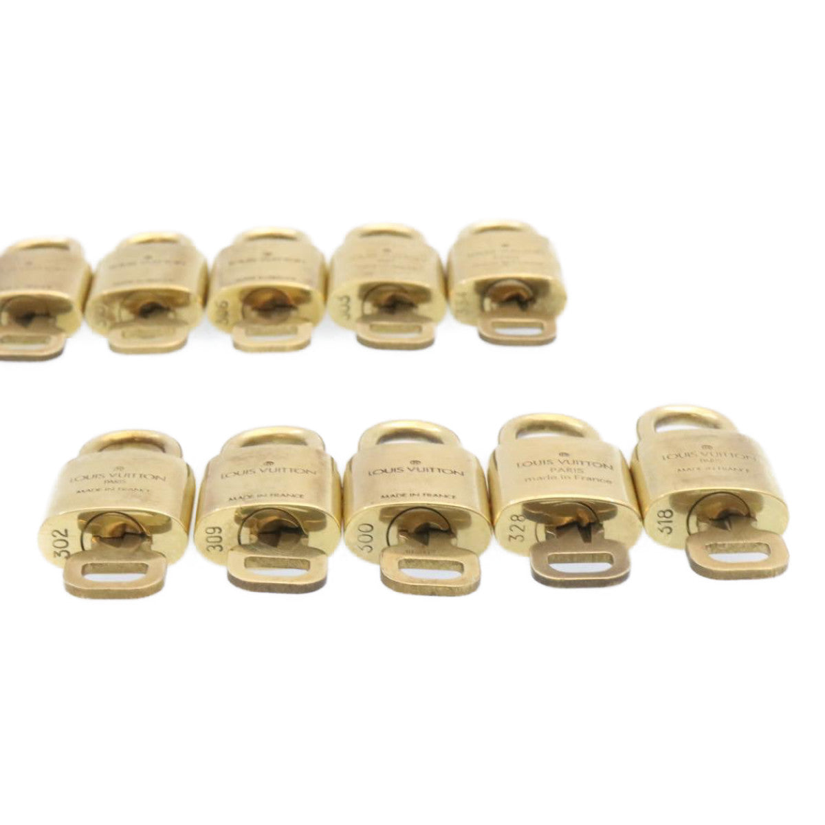 LOUIS VUITTON Padlock 10set Gold Tone LV am1429g