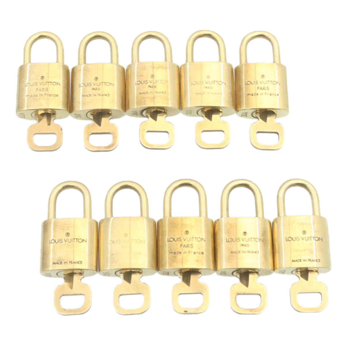 LOUIS VUITTON Padlock 10set Gold Tone LV am1431g