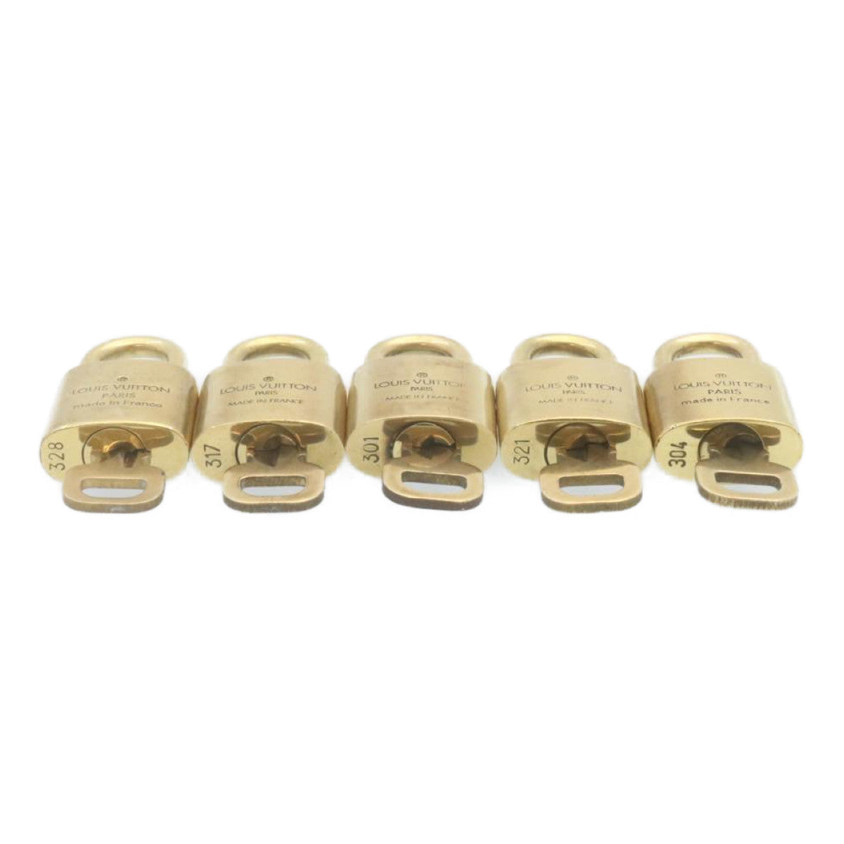 LOUIS VUITTON Padlock 10set Gold Tone LV am1431g