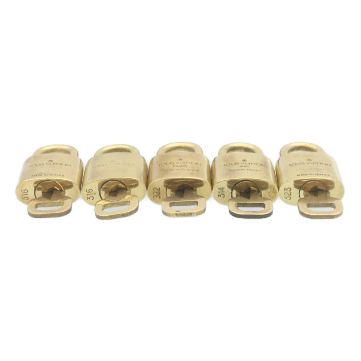 LOUIS VUITTON Padlock 10set Gold Tone LV am1431g