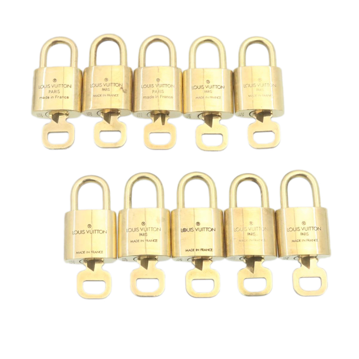 LOUIS VUITTON Padlock 10set Gold Tone LV am1432g