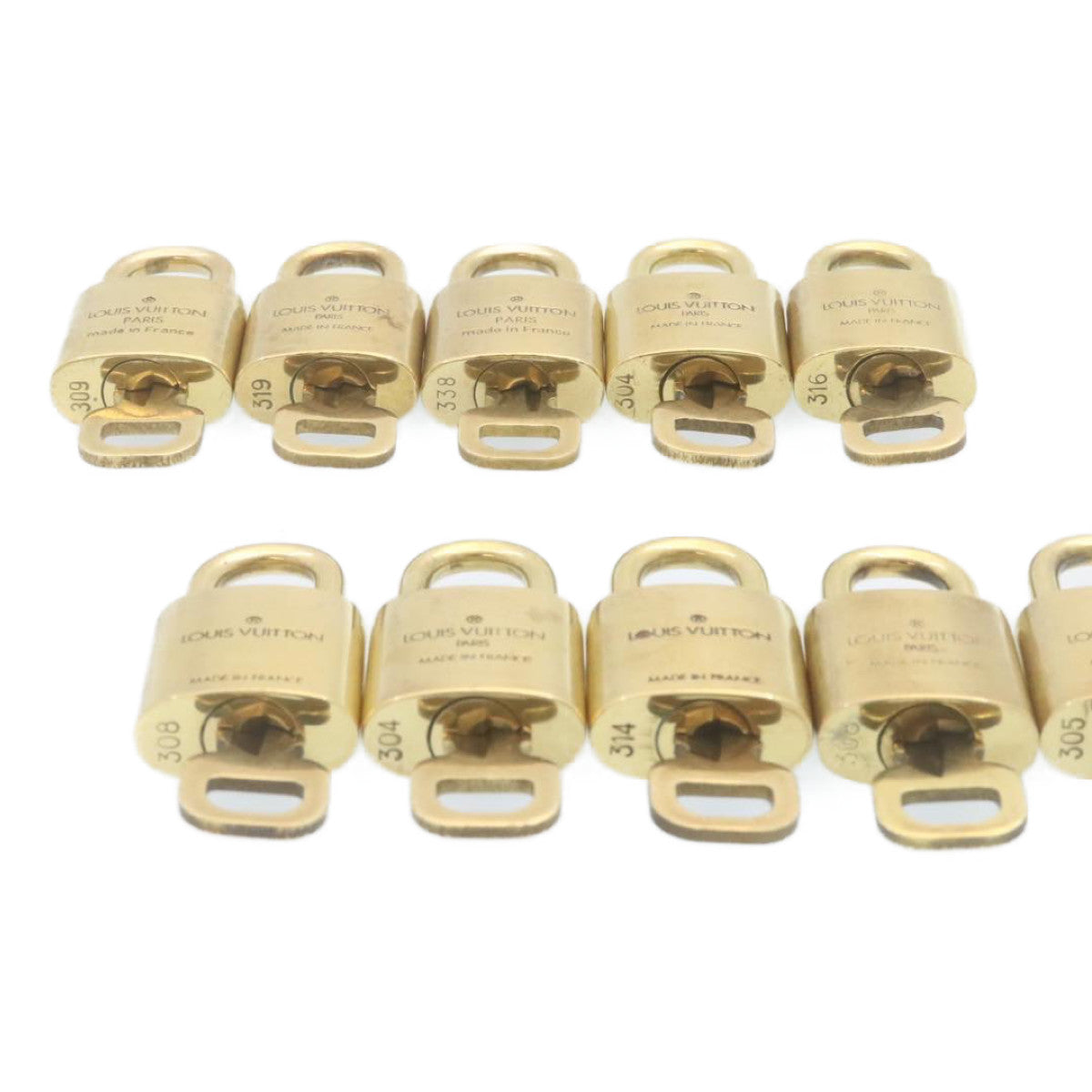 LOUIS VUITTON Padlock 10set Gold Tone LV am1432g