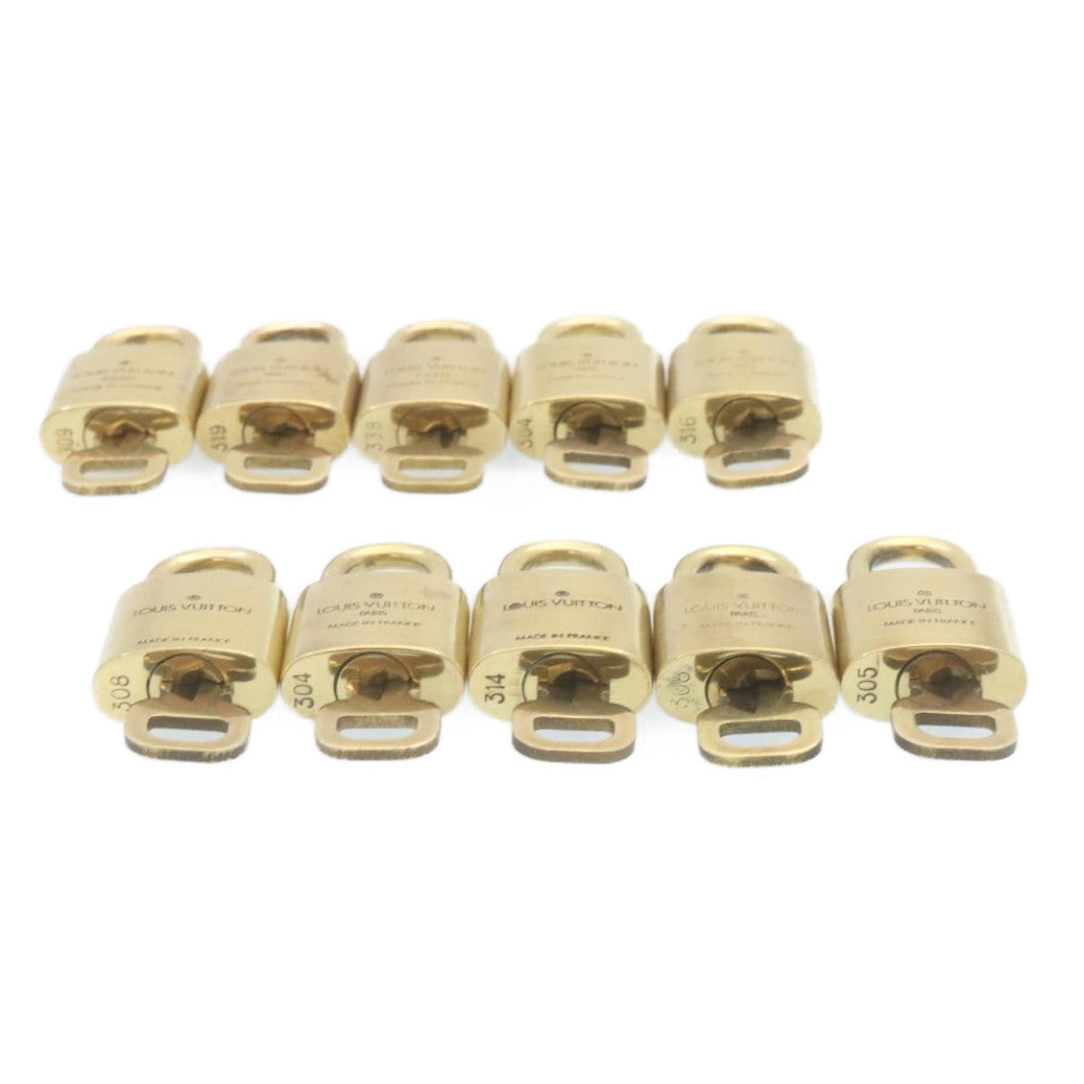 LOUIS VUITTON Padlock 10set Gold Tone LV am1432g