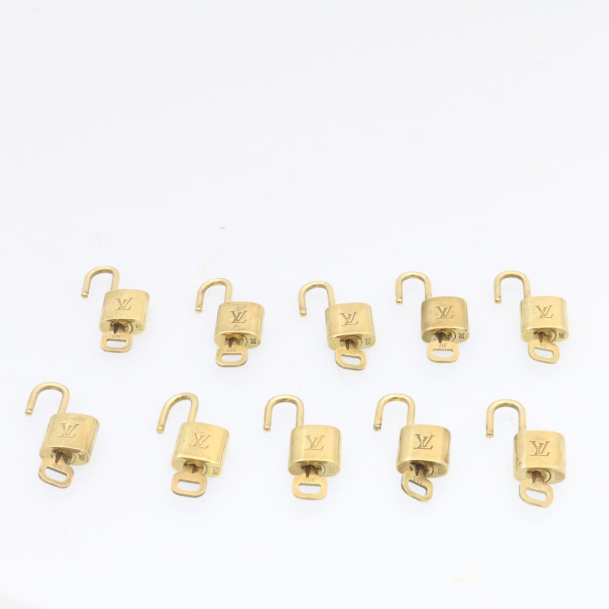 LOUIS VUITTON Padlock 10set Padlock Gold Tone LV am1450g