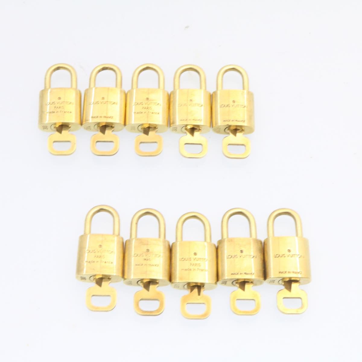 LOUIS VUITTON Padlock 10set Padlock Gold Tone LV am1451g