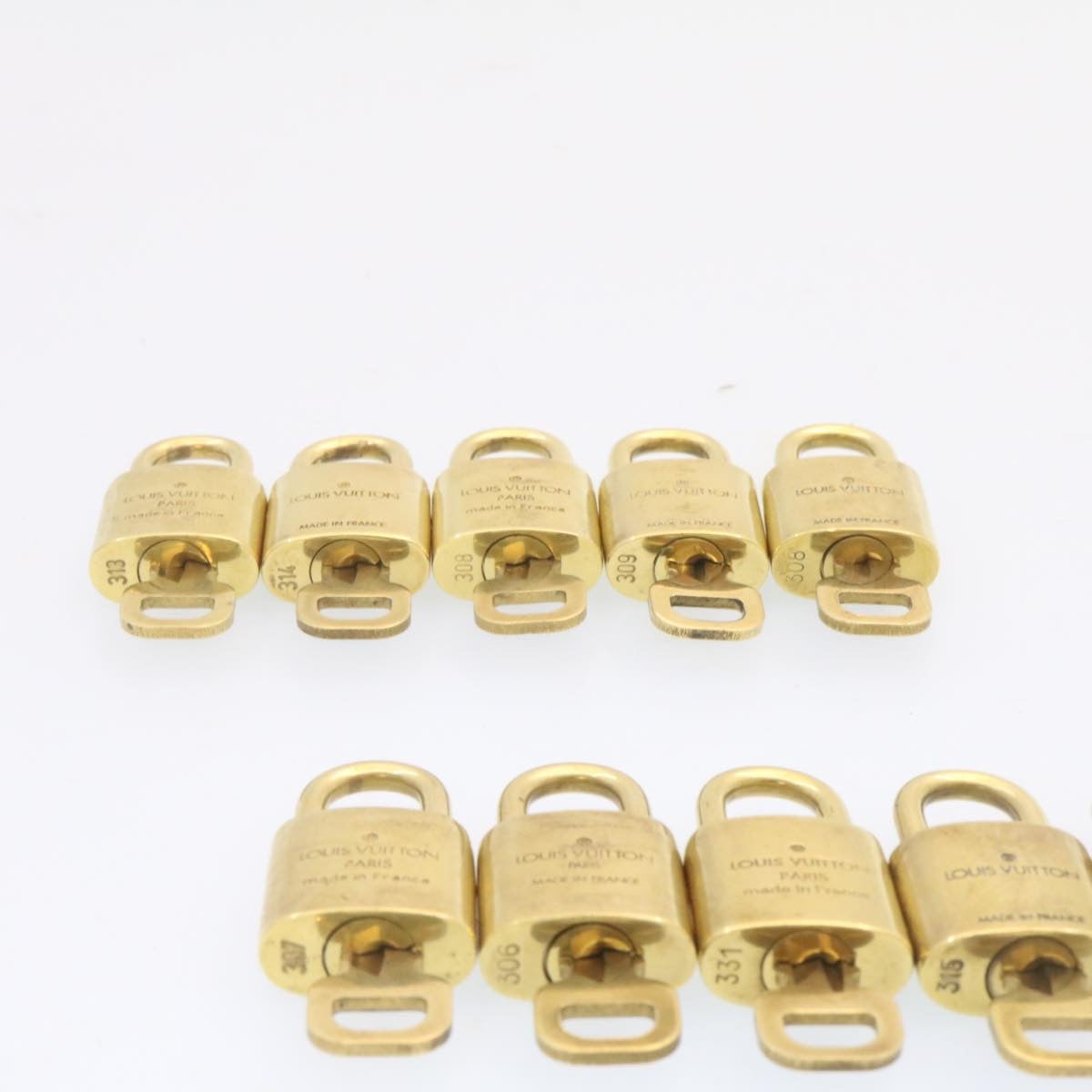 LOUIS VUITTON Padlock 10set Padlock Gold Tone LV am1451g