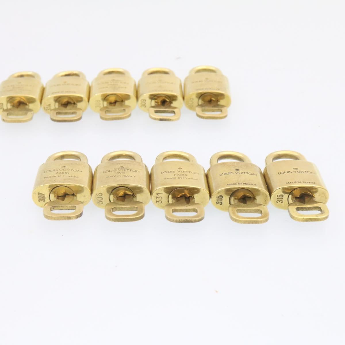 LOUIS VUITTON Padlock 10set Padlock Gold Tone LV am1451g