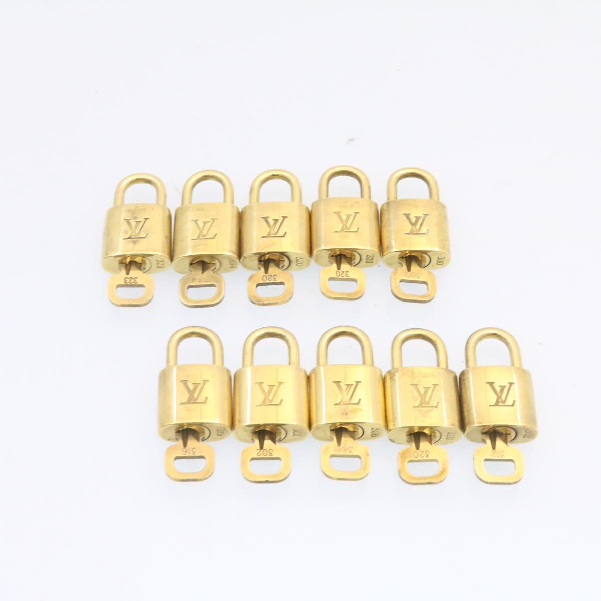 LOUIS VUITTON Padlock 10set Padlock Gold Tone LV am1452g