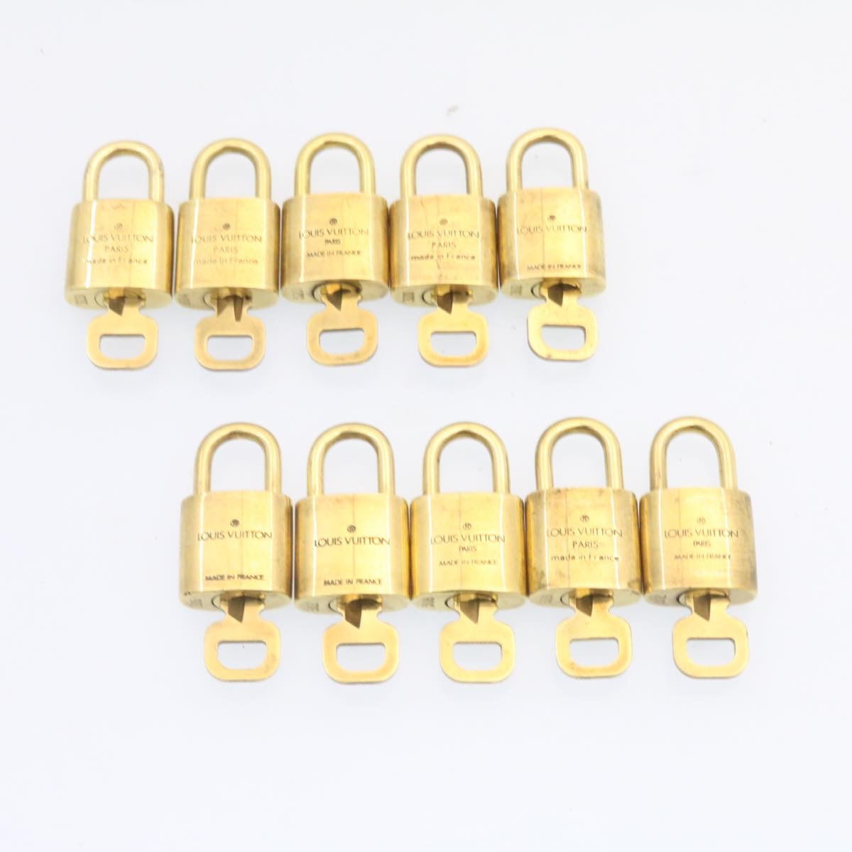 LOUIS VUITTON Padlock 10set Padlock Gold Tone LV am1452g