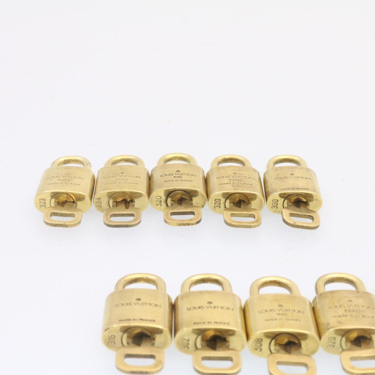 LOUIS VUITTON Padlock 10set Padlock Gold Tone LV am1452g