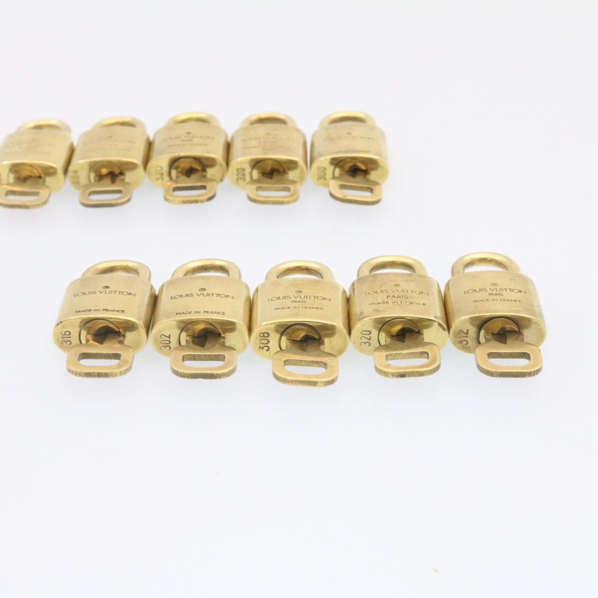 LOUIS VUITTON Padlock 10set Padlock Gold Tone LV am1452g