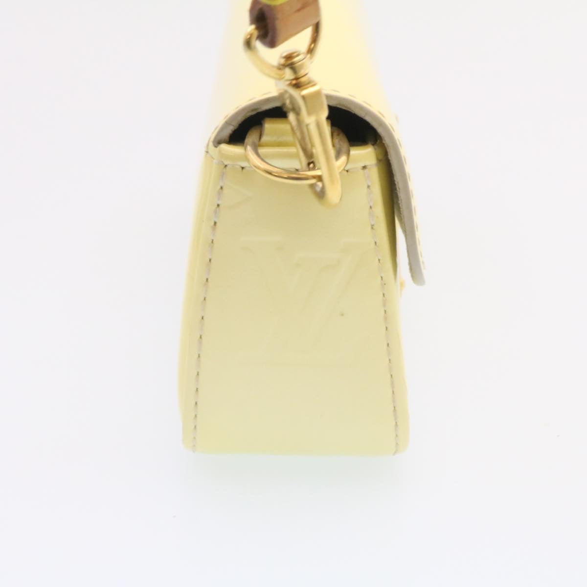 LOUIS VUITTON Vernis Pochette Lagoon Glasses Case Perle M91801 LV am1588g