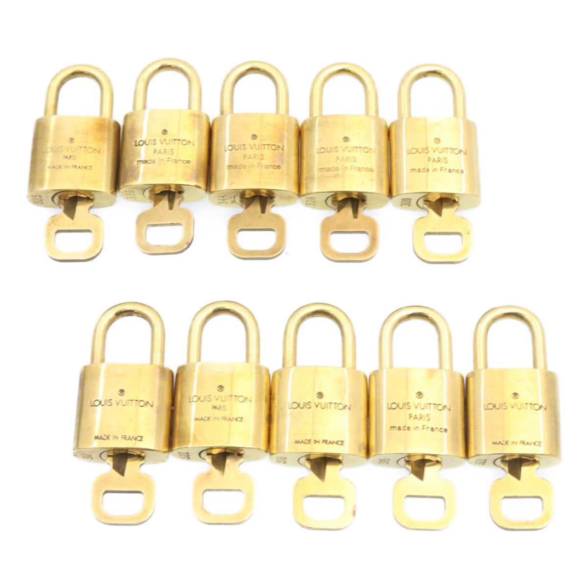 LOUIS VUITTON Padlock 10set Gold Tone LV am1623g