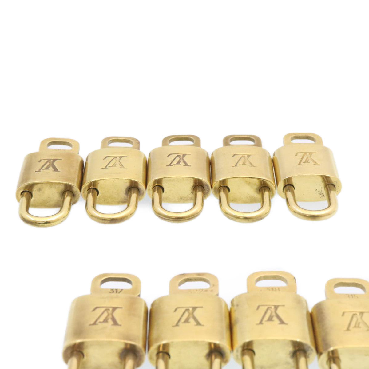 LOUIS VUITTON Padlock 10set Gold Tone LV am1623g