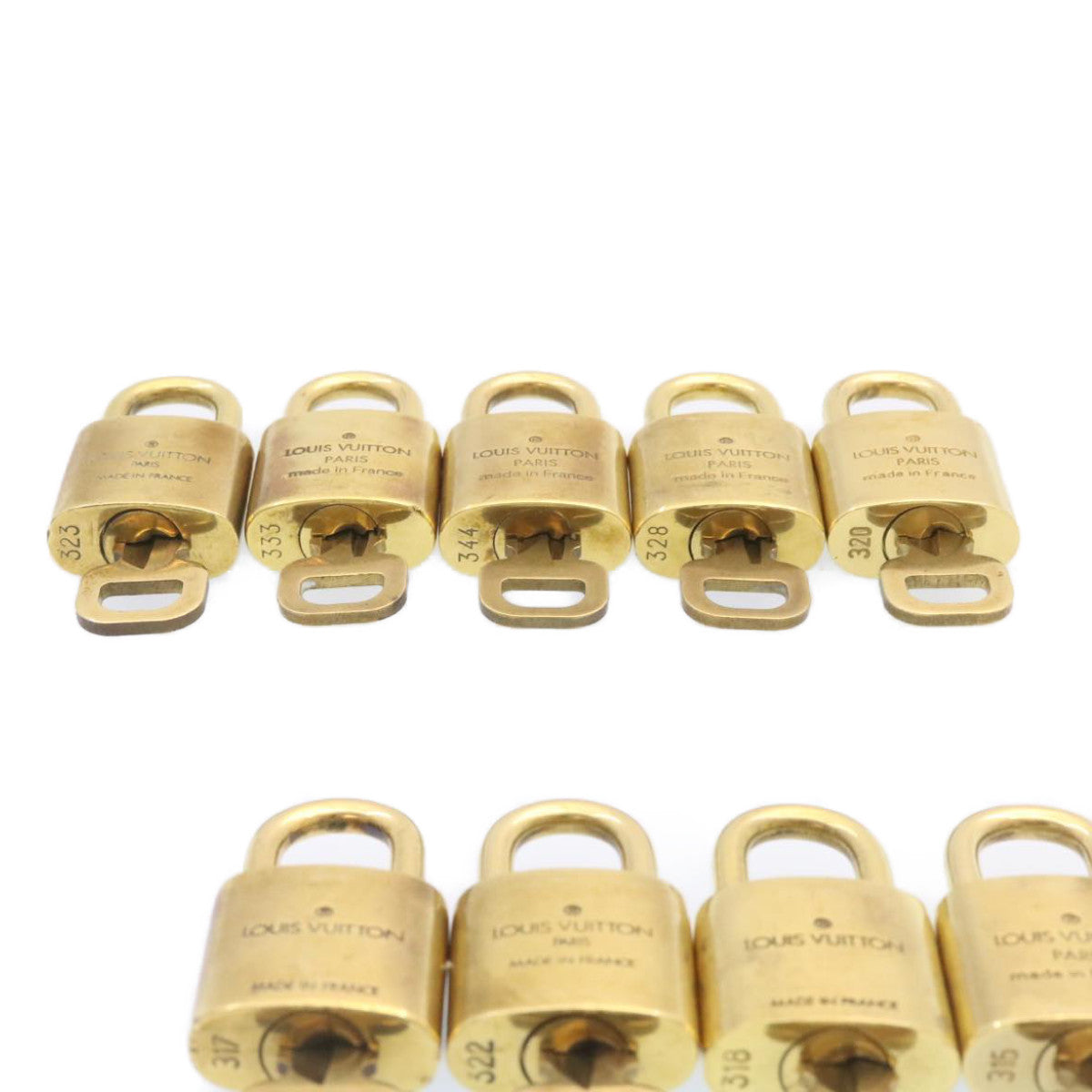 LOUIS VUITTON Padlock 10set Gold Tone LV am1623g