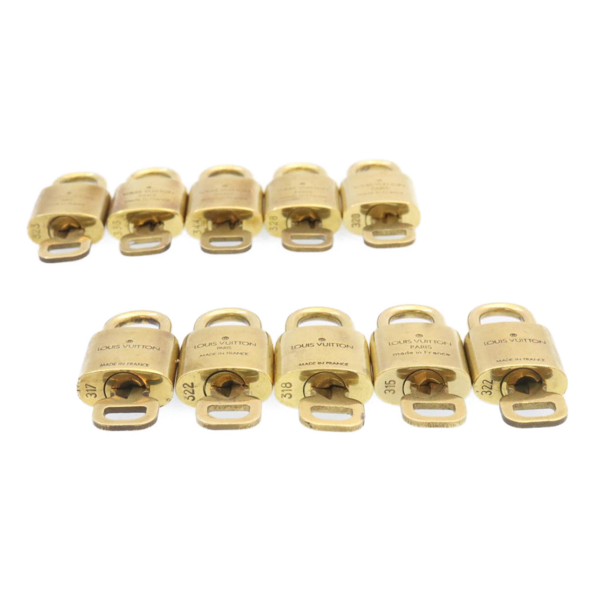 LOUIS VUITTON Padlock 10set Gold Tone LV am1623g