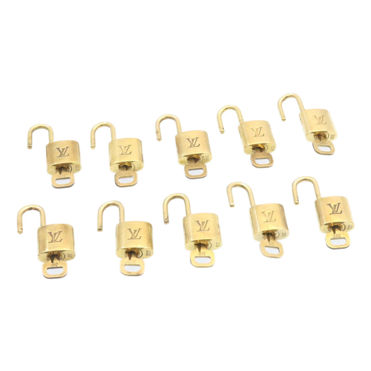 LOUIS VUITTON Padlock 10set Gold Tone LV am1623g