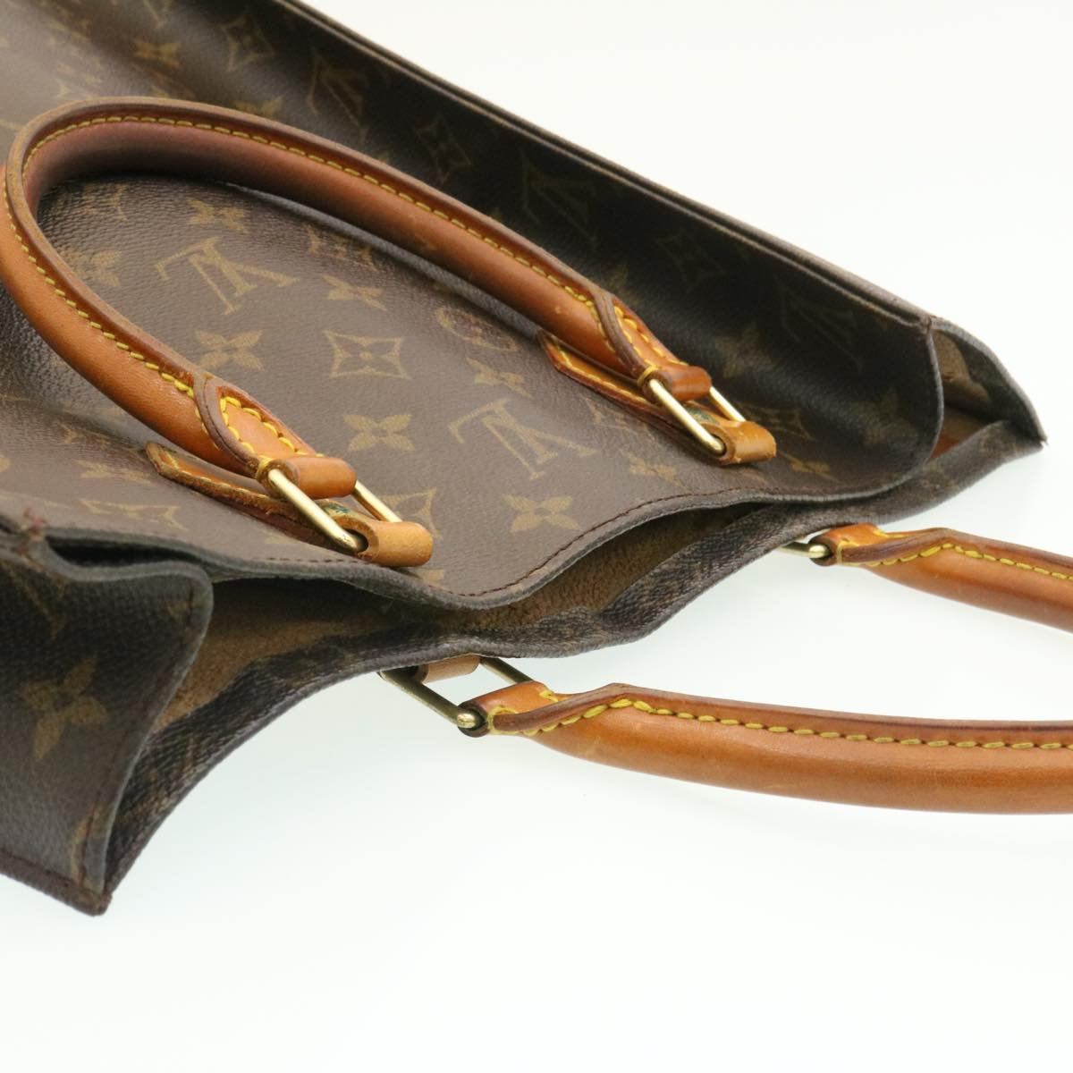 LOUIS VUITTON Monogram Sac Plat Hand Bag M51140 LV am1725g