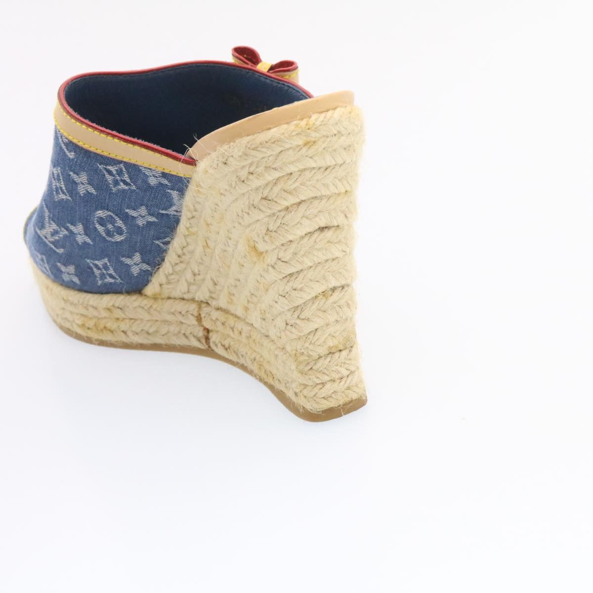 LOUIS VUITTON Monogram Denim Sandals Blue LV am1740g