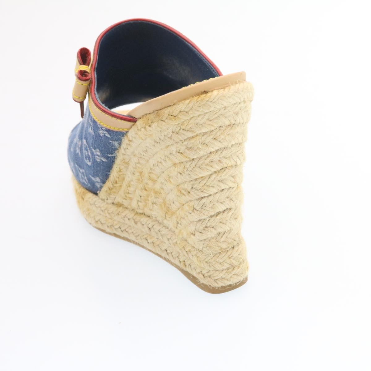 LOUIS VUITTON Monogram Denim Sandals Blue LV am1740g