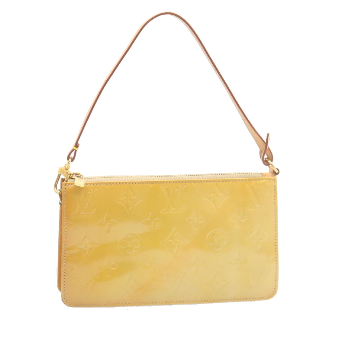 LOUIS VUITTON Monogram Vernis Lexington Pouch Beige Ｍ91010 LV am1989g