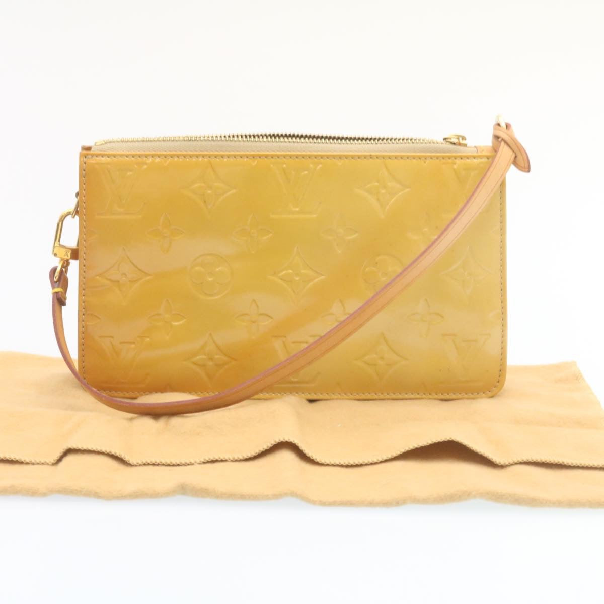LOUIS VUITTON Monogram Vernis Lexington Pouch Beige Ｍ91010 LV am1989g