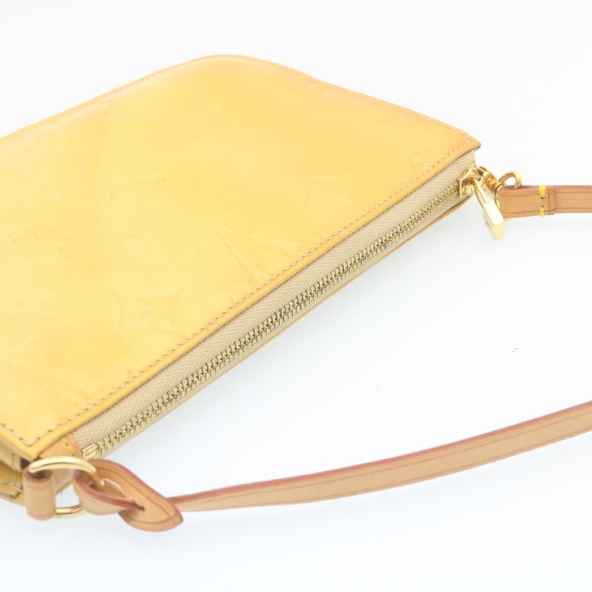 LOUIS VUITTON Monogram Vernis Lexington Pouch Beige Ｍ91010 LV am1989g