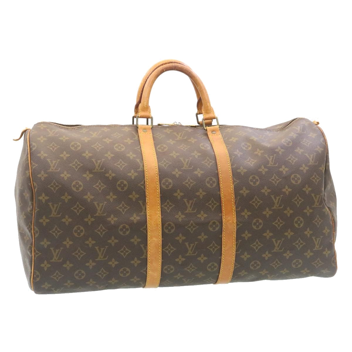 LOUIS VUITTON Monogram Keepall 55 Boston Bag M41424 LV am2150g