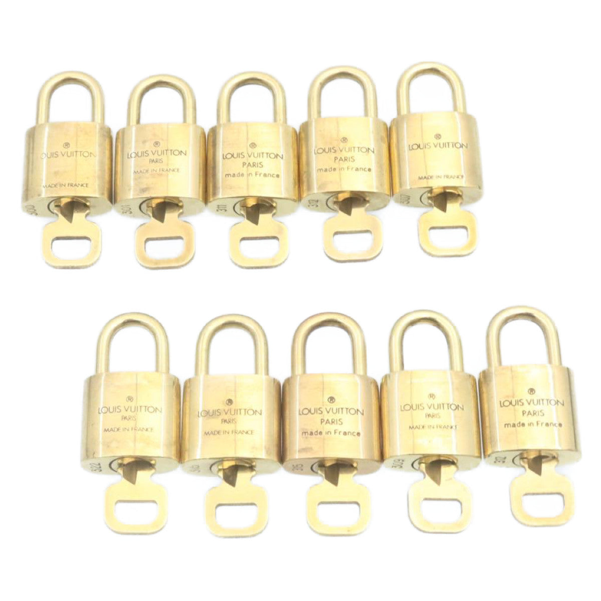 LOUIS VUITTON Padlock 10set Gold Tone LV am2161g