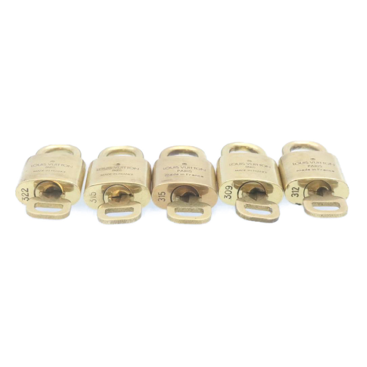 LOUIS VUITTON Padlock 10set Gold Tone LV am2161g