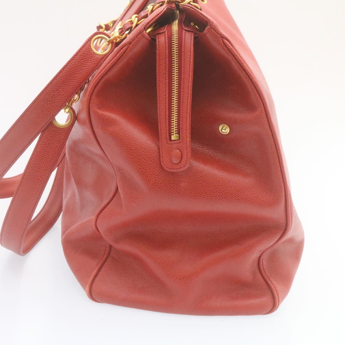 Luxury Chanel COCO Mark Super model Chain Shoulder Bag Caviar Skin Red  am2162gA