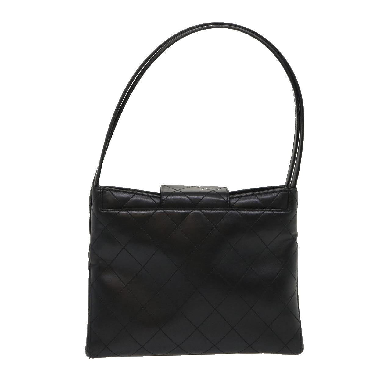 Luxury Chanel Matelasse Shoulder Bag Lamb Skin Black CC  am2485gA