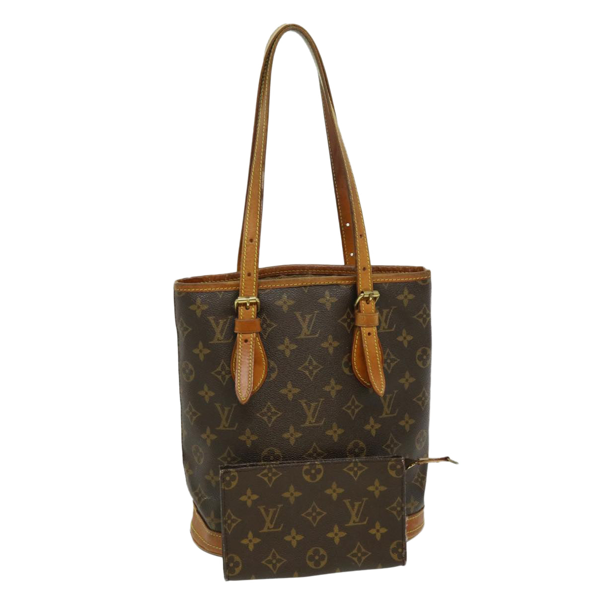 LOUIS VUITTON Monogram Bucket PM Shoulder Bag M42238 LV am2503g