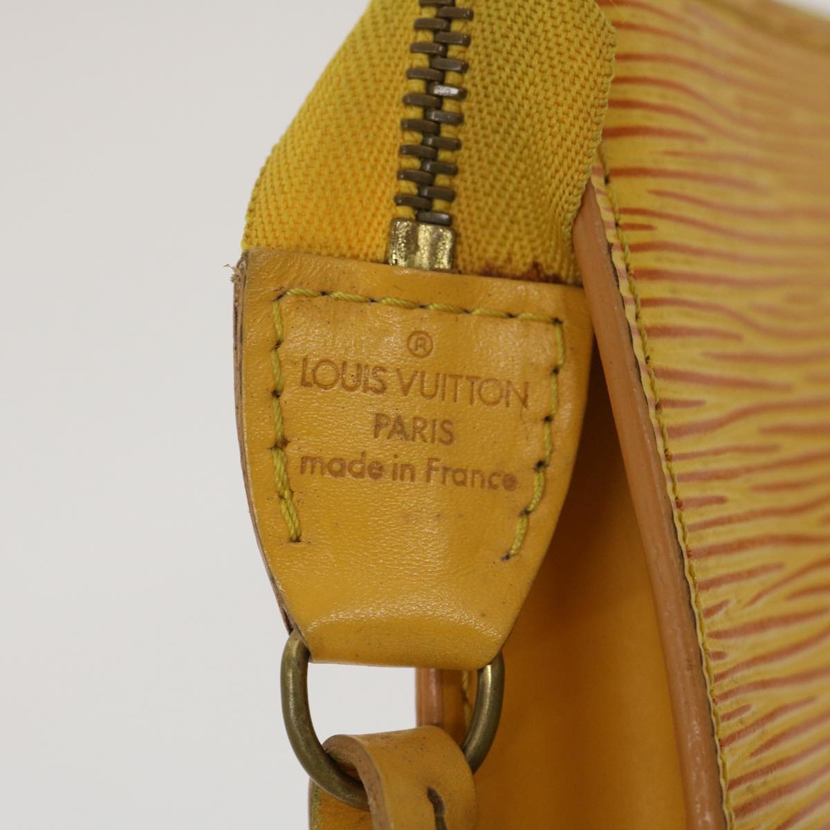 LOUIS VUITTON Epi Pochette Accessoires Pouch Yellow M52989 LV am2512g