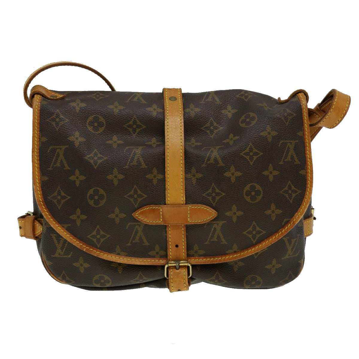 LOUIS VUITTON Monogram Saumur 30 Shoulder Bag M42256 LV am2670g