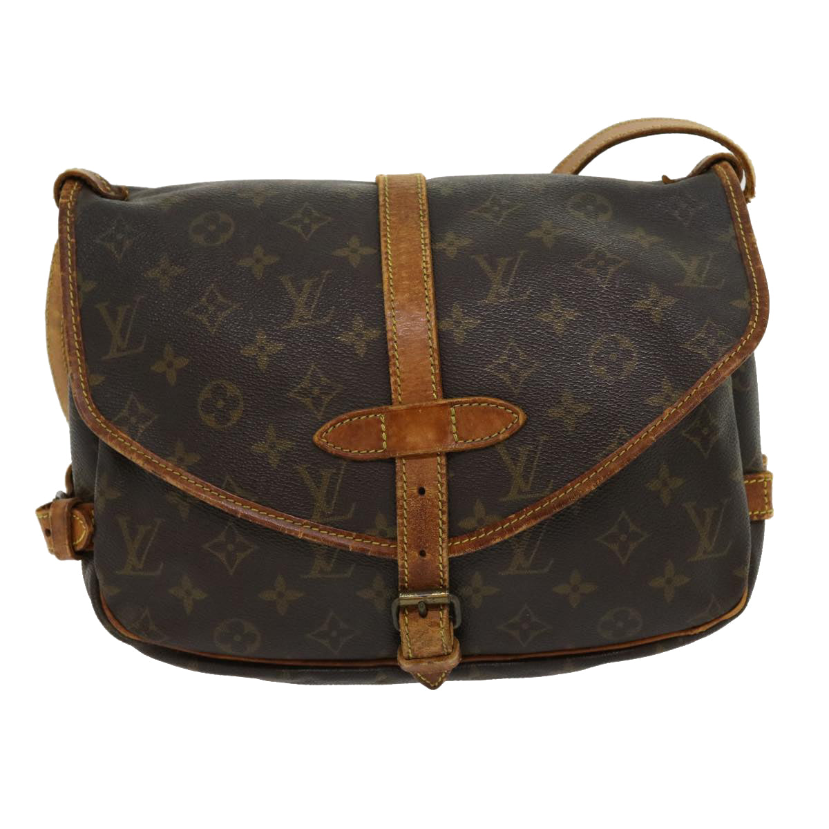 LOUIS VUITTON Monogram Saumur 30 Shoulder Bag M42256 LV am2765g
