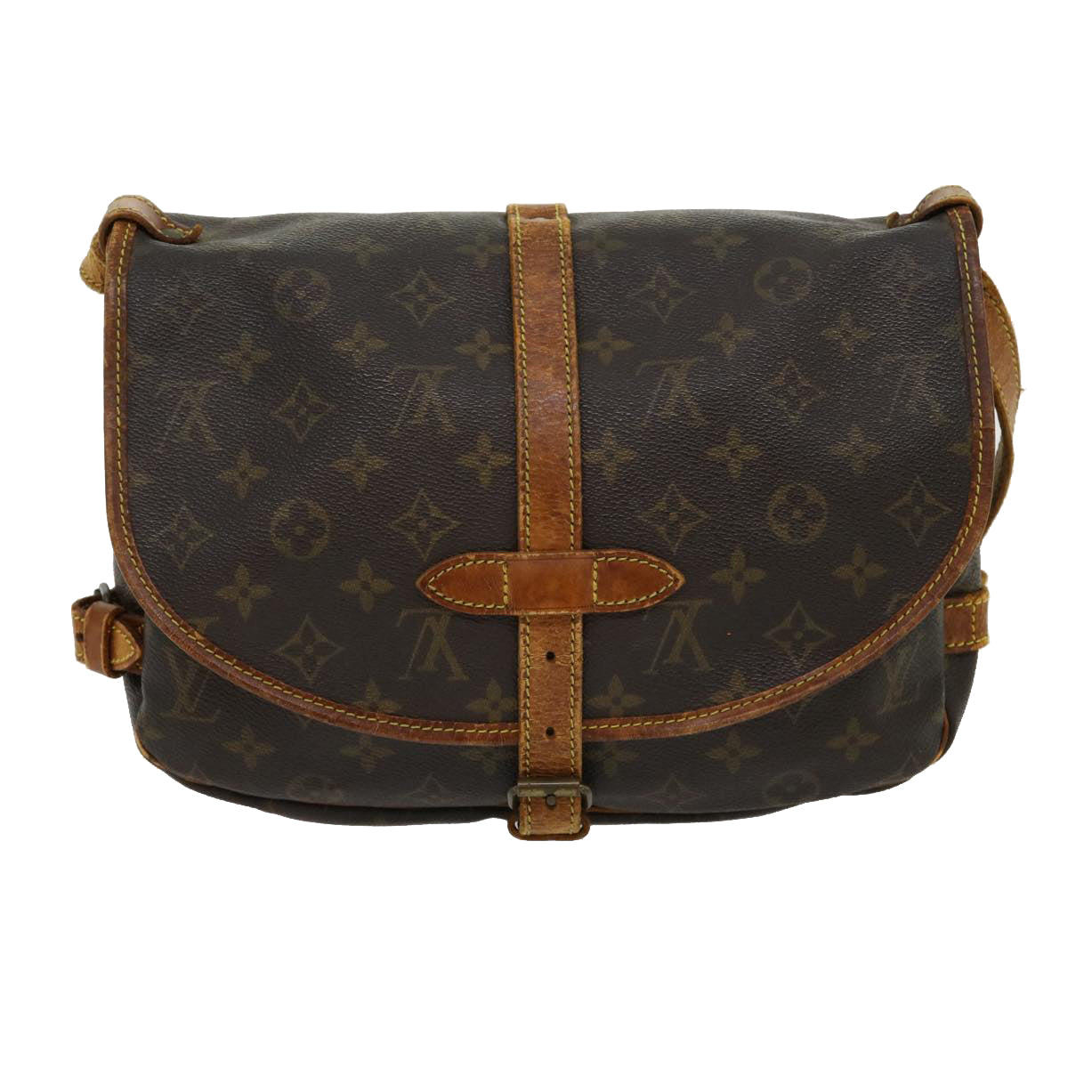 LOUIS VUITTON Monogram Saumur 30 Shoulder Bag M42256 LV am2765g