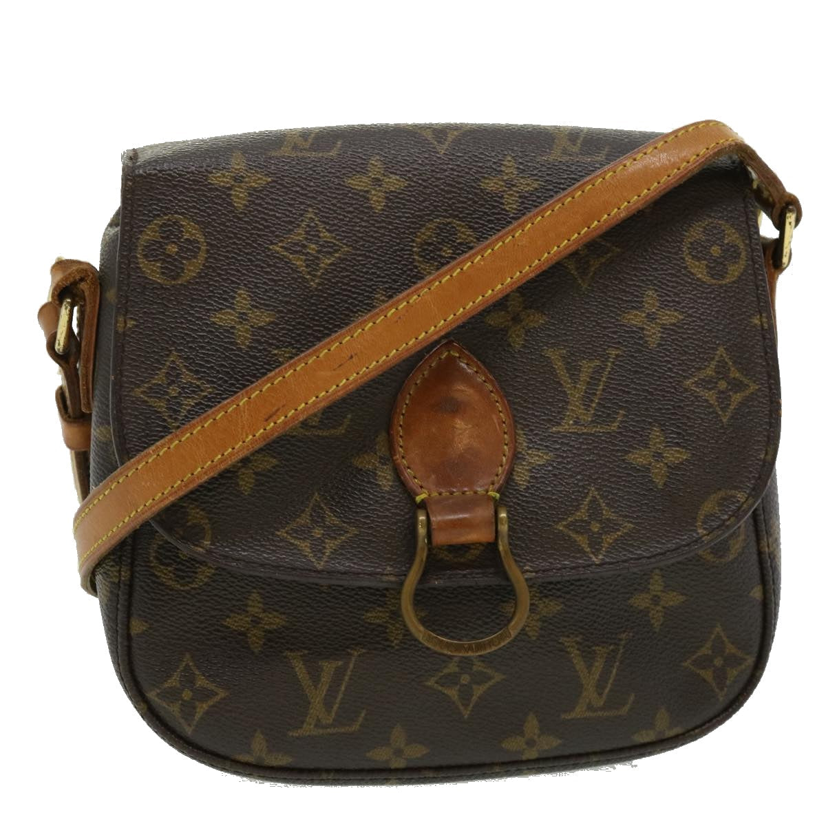 LOUIS VUITTON Monogram Saint Cloud MM Shoulder Bag M51243 LV am2789g