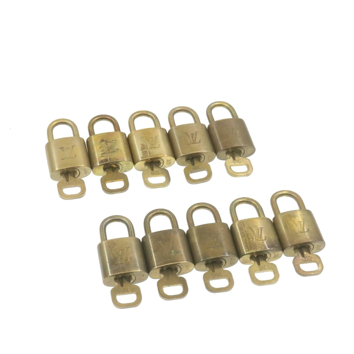 LOUIS VUITTON Padlock 10set Padlock Gold Tone LV am518g
