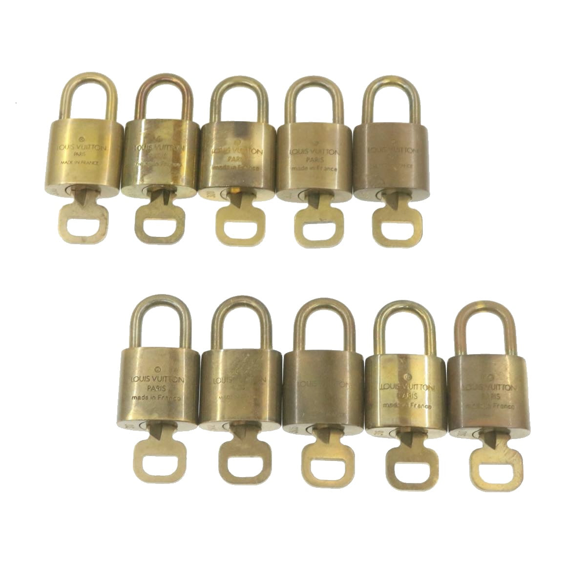 LOUIS VUITTON Padlock 10set Padlock Gold Tone LV am518g