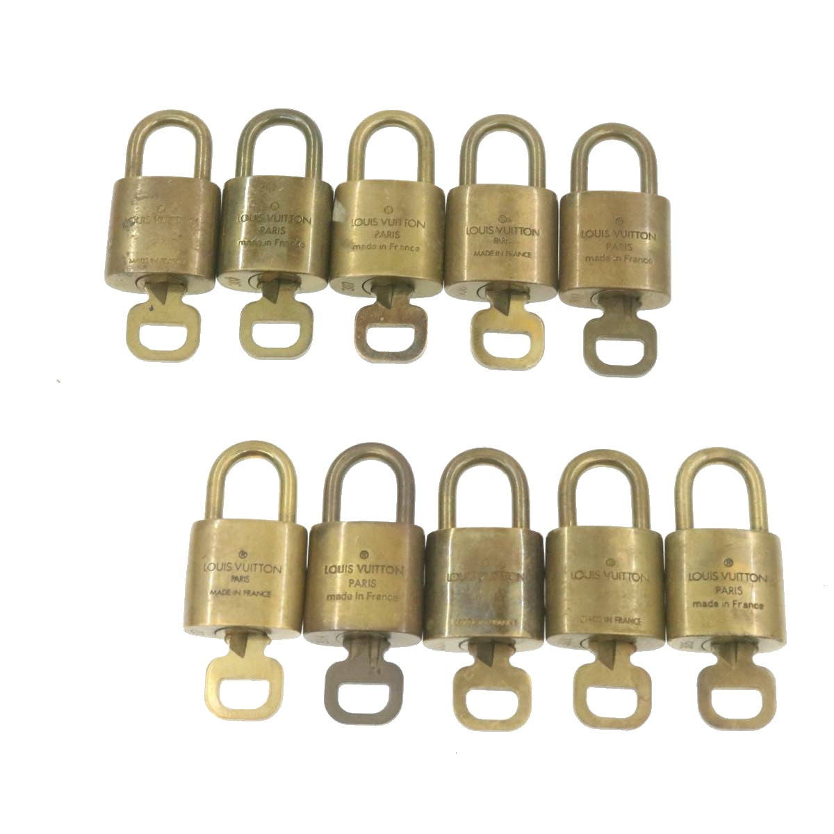 LOUIS VUITTON Padlock 10set Padlock Gold Tone LV am519g