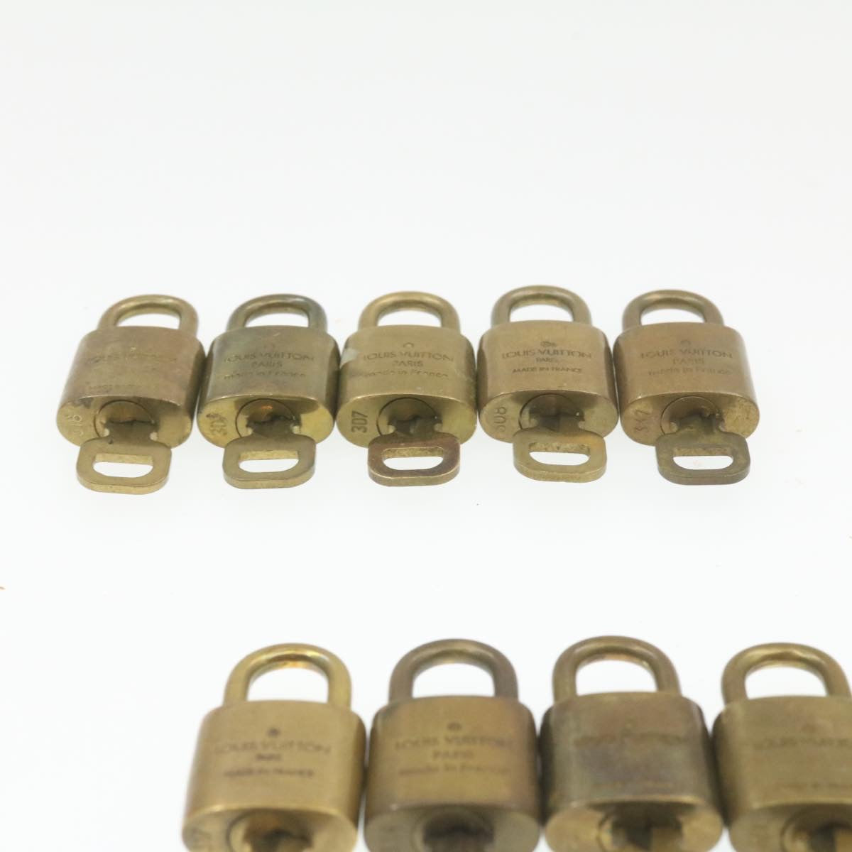 LOUIS VUITTON Padlock 10set Padlock Gold Tone LV am519g
