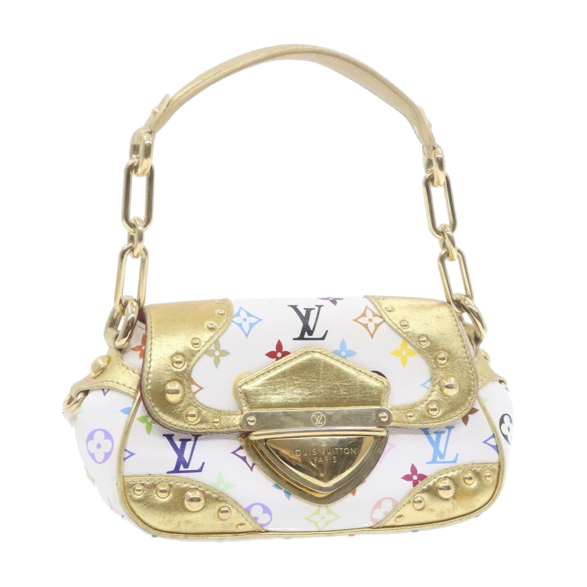LOUIS VUITTON Monogram Multicolor Marilyn All Hand Bag White M40206 am819gA