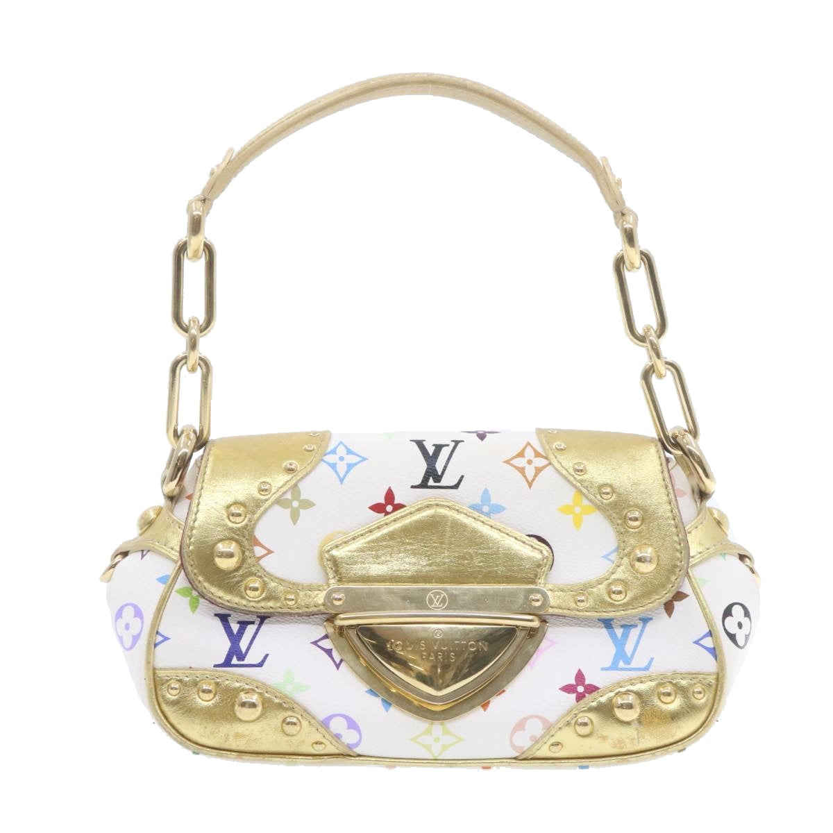 LOUIS VUITTON Monogram Multicolor Marilyn All Hand Bag White M40206 am819gA