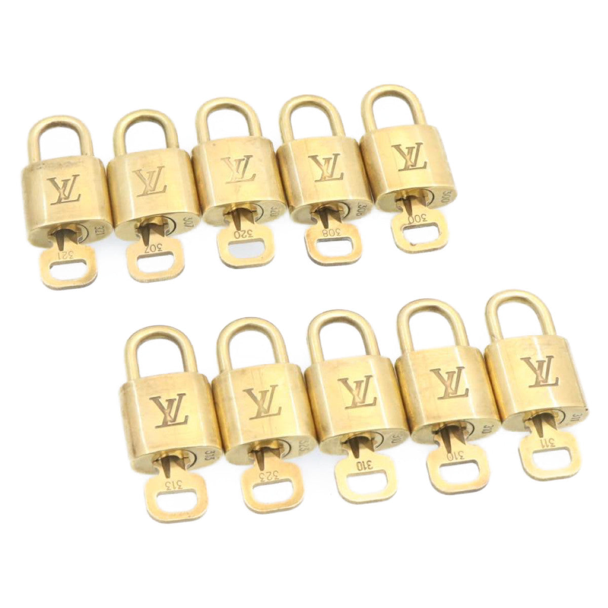 LOUIS VUITTON Padlock 10set Gold Tone LV am831g