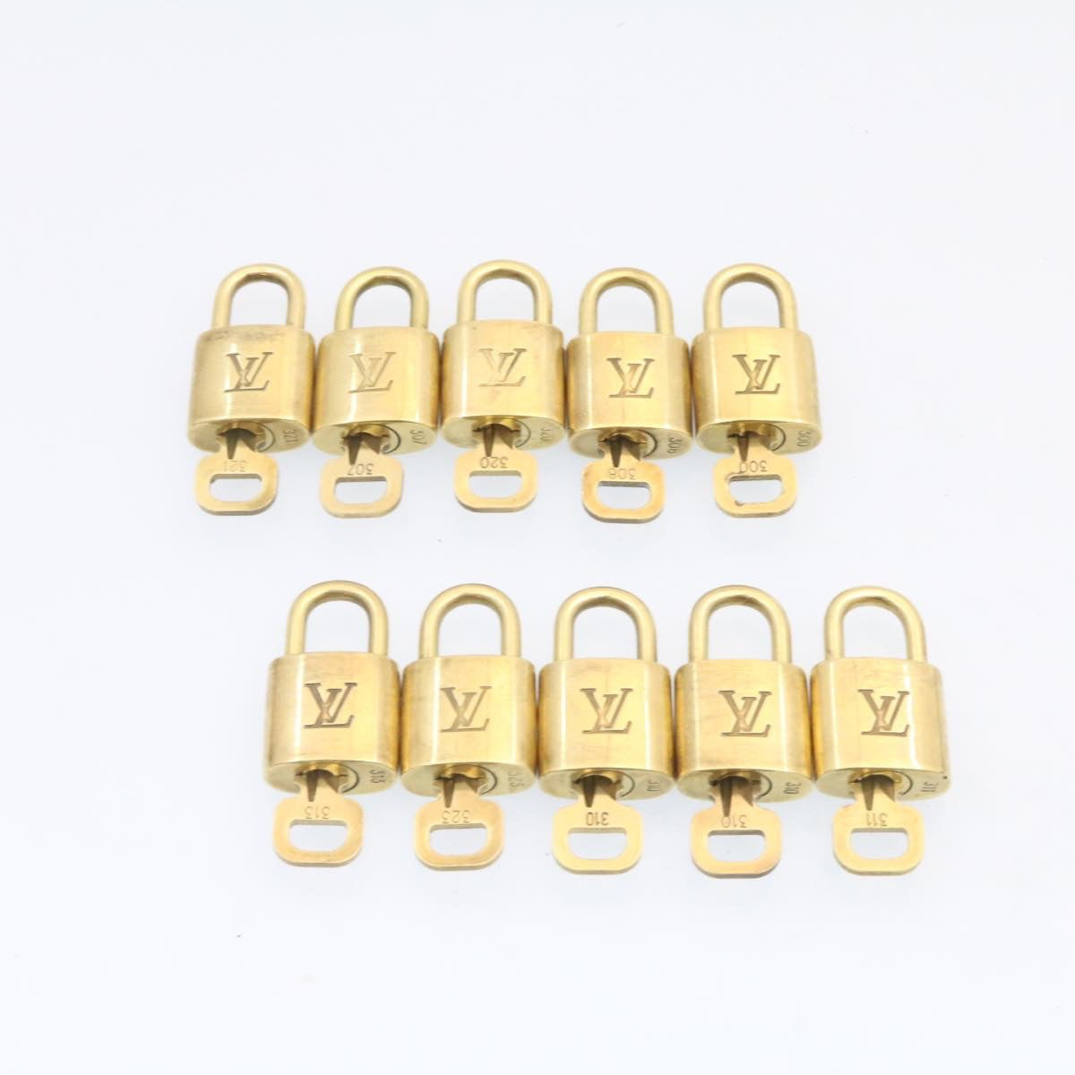 LOUIS VUITTON Padlock 10set Gold Tone LV am831g