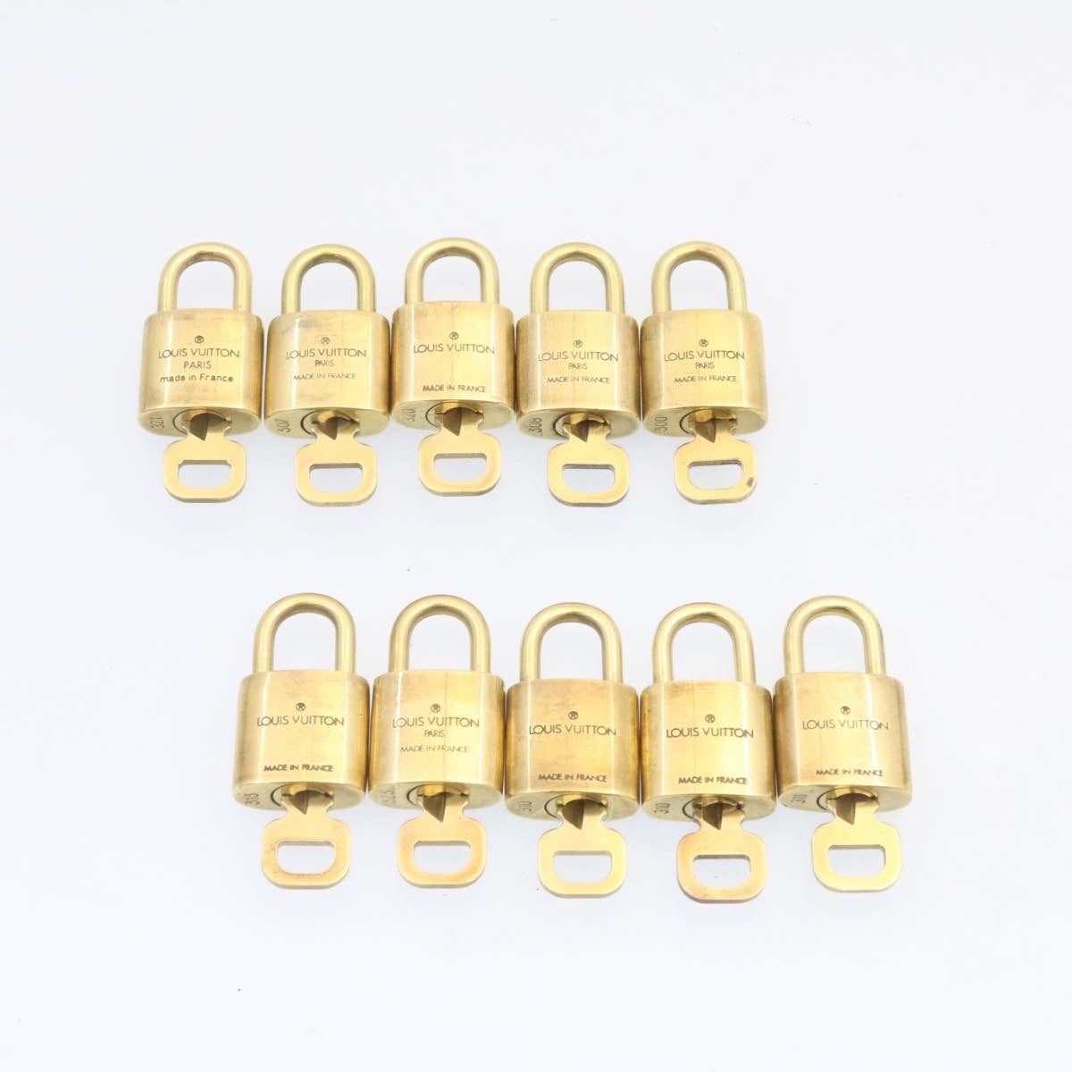 LOUIS VUITTON Padlock 10set Gold Tone LV am831g