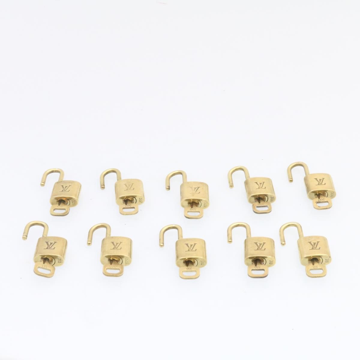 LOUIS VUITTON Padlock 10set Gold Tone LV am831g